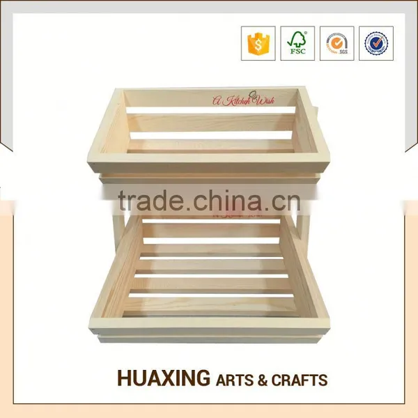 Fancy Style Handmade Wooden Fruit Basket photo-4