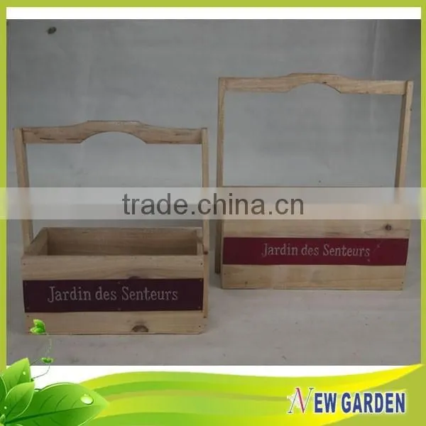 Wooden Decoration Basket, Gardeing Colorful Wood Easter Basket photo-2