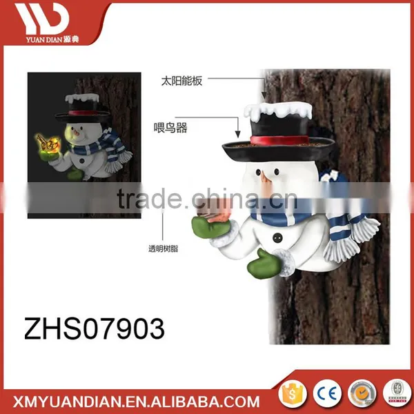Wholesale Solar Led Outdoor Wall Light Polyresin Resin Christmas Ornaments For Tree Decoration photo-3