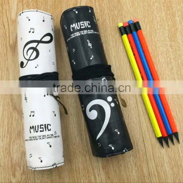 High Quality Top Sale Roll up Round Pencil Case for Students for Office Stationery photo-2