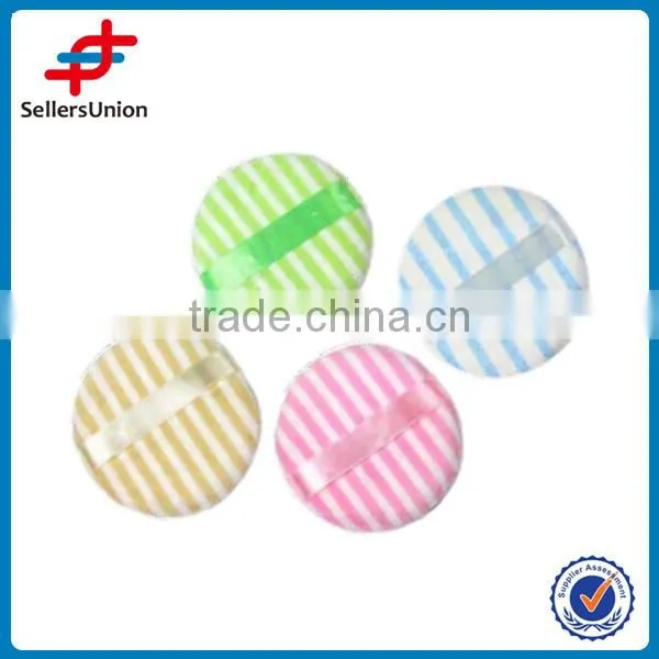 fashion&colorful foundation make up powder puff, cosmetic powder puff with handle