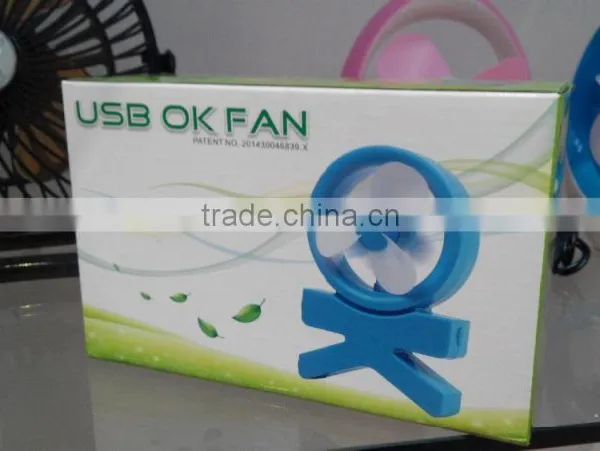 Customized Design Mini USB Desk OK Shape Blower Fan photo-5