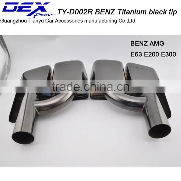 Car Titanium Black Tip Ben z E63 W221 Exhaust Pipe photo-2