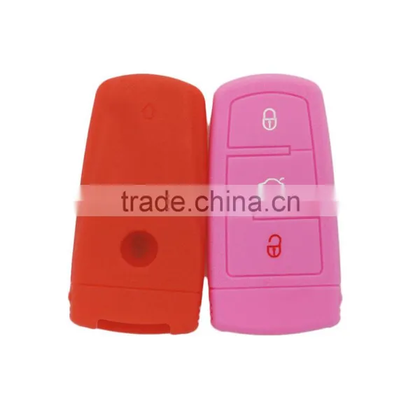 Hot Selling Custom Silicone Car Key Cover Flip Remote Key Case for VW With 3 Buttons photo-3