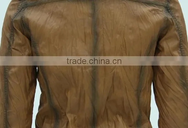 2014 Men Slim Leather Jacket in Plus Size photo-2
