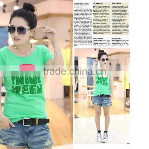 Print Custom Fashion Ladies Basic T-shirt Design Wholesale China Cabbage Price Come on photo-5