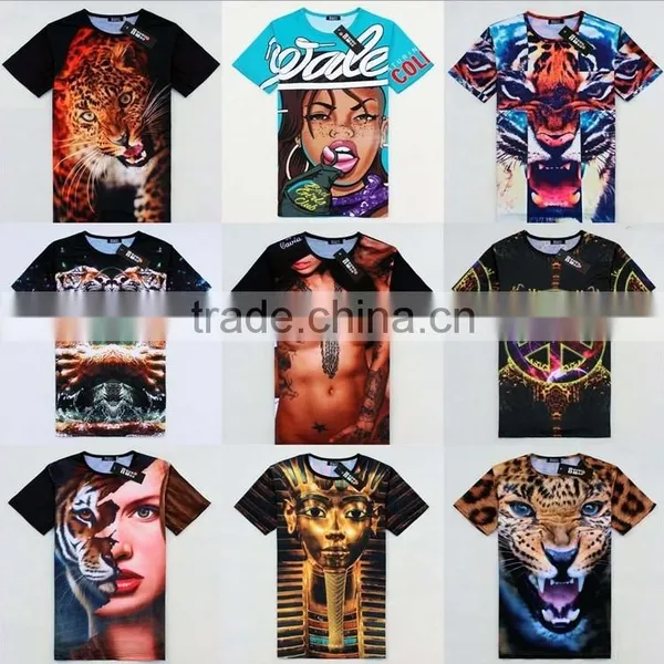 Hot Sale New Model O-Neck Collar Plus Size Printed 3D T - Shirt photo-5