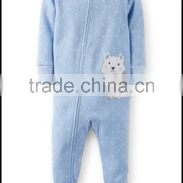TinaLuLing Wholesale 100% Cotton Yellow Stripe Fish Funny Cartoon Footie Pajamas photo-5