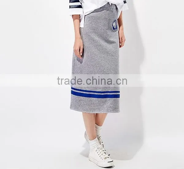 Female Money Navy Blue Printed Knitted Waistband Draw String Dress photo-2