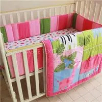 Pink Animal Zoo Cartoon Design 100% Cotton Comforter Set