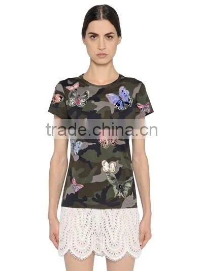 Custom Unisex Cotton Short Sleeve Camouflage Pattern T-shirts,Men & Women Top Quality Camouflage T Shirts For Army photo-2