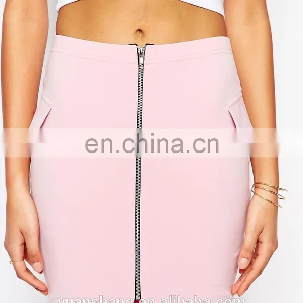 Newest Zip Front Mature Lady Spandex Pencil Skirt, Hot Girls In Pencil Skirt photo-3