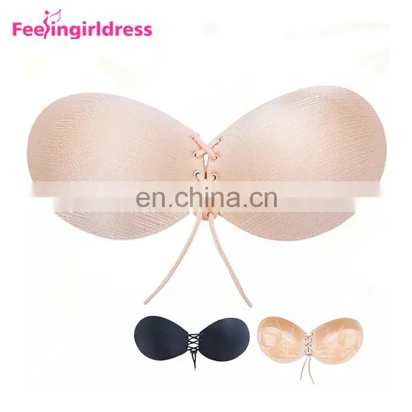 Latest Design Self Adhesive Magic Fly Sexy Strapless Push Up Bra photo-2