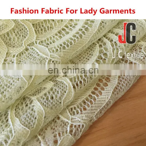 Shaoxing AL004 JC Soft Lace Fabric Wholesale Nylon Spandex Lace photo-2