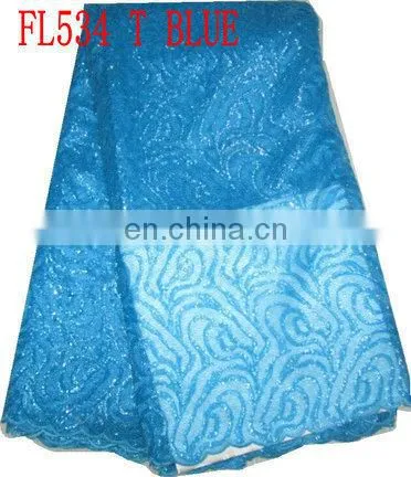 High Quality African French Lace/organza Lace/sequin Lace (FL534) photo-6