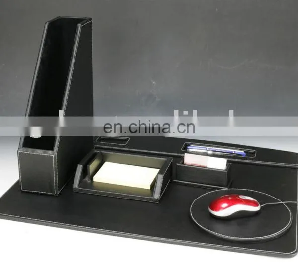 New Promotional Product File Holder and Mouse Pad Fake Leather Desk Set photo-2
