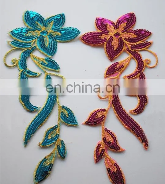 2017 New Developing Fashion Colorful Embroidered Sequin Flower Patches Applique photo-4