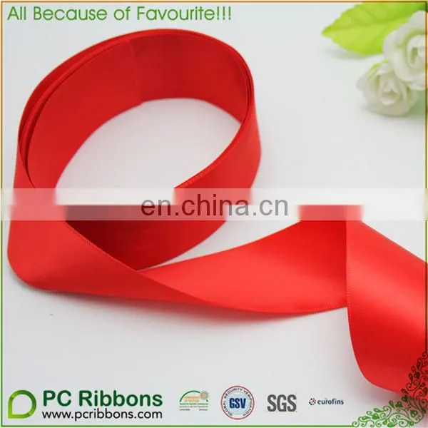 1 1/2" Red Double Face Satin Ribbon Wedding Ribbon by Yard