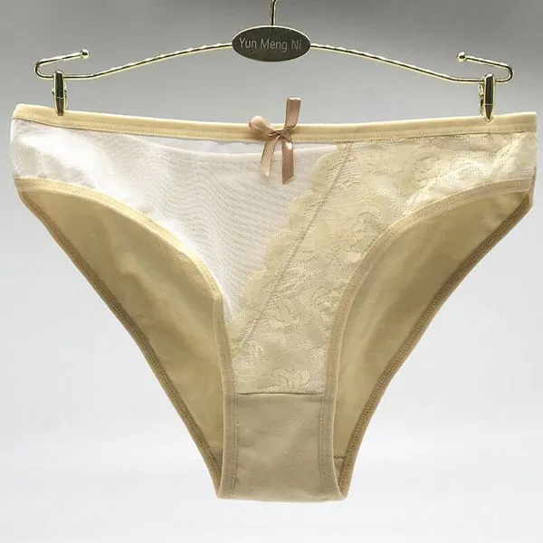2018 New Style Yun Meng Ni Sexy Underwear Hipster Hipster Adult Panty Transparent Mesh Cotton Briefs photo-5