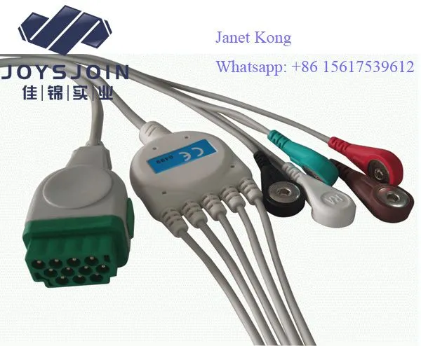 GE Dash PRO 2000 3-Lead / 5 Leads ECG Cable With Leadwires Snap/Clip Type photo-4