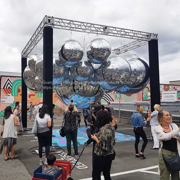 Large Mirror Balls Floating Mirror Ball Inflatable Silver Reflective Balloon For Advertising photo-5