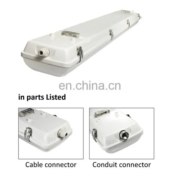 DLC 150LM/W IP65 Dustproof Waterproof 0-10v Batten in Ceiling Led Tri-proof Lights 50W photo-5