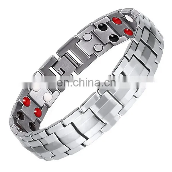 Healthcare Germanium Negative Stainless Bio Magnetic Bracelet Pain Relief Energy Bracelet photo-4