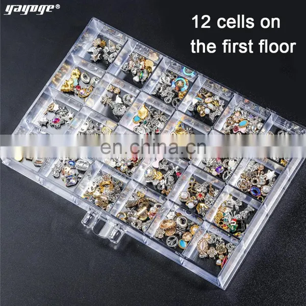 Nail Art Tools Container Decoration Storage Box120Cells Nail Art Glitter Rhinestone Decorations Store Empty Storage Case Nail photo-6