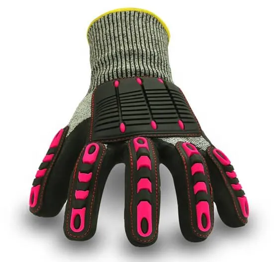Waterproof Oil Gas Cut Resistant TPR Coated Anti Impact Gloves For Mechanic photo-5