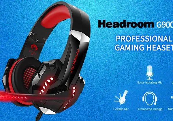 G9000pro Gaming Headset with Noise Isolating 120-degree Adjustable Mic 40mm Driver Unit