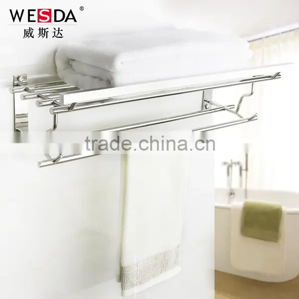 Wesda Stainless Steel and Alloy Bathroom Towel Shelf & Clothes Shelf 090 photo-2