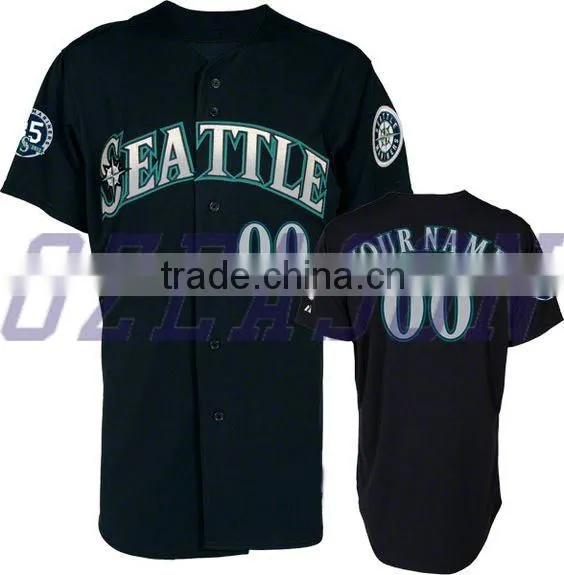 Promotional Blank Black Custom Infant Wool Baseball Jersey With Oem Service photo-2