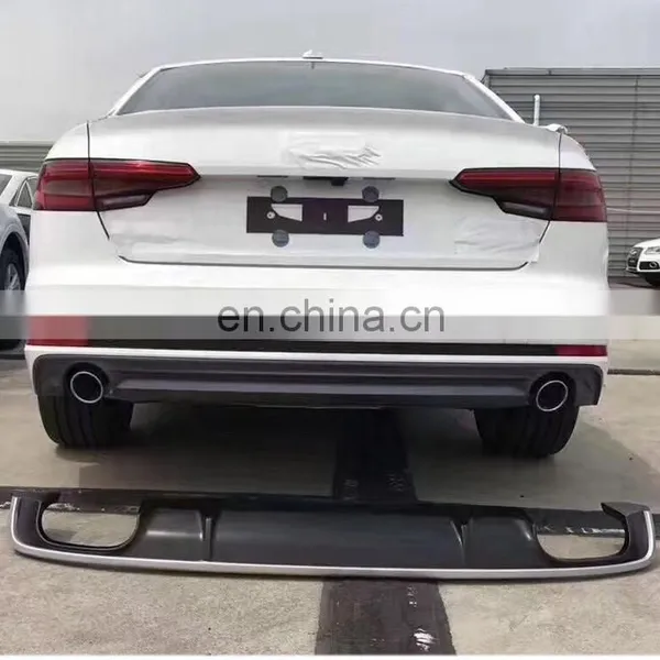 S4 B9.5 Style Car Bodykit Rear Diffuser With Tailpipe For Audi A4 S4 Sports Version Style Rear Bumper Diffuser 2020 2021 2022 photo-5