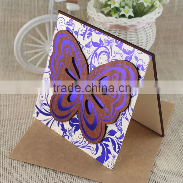 Top Quality Animal Theme Royal Butterfly Wedding Invitation Card Stock photo-4