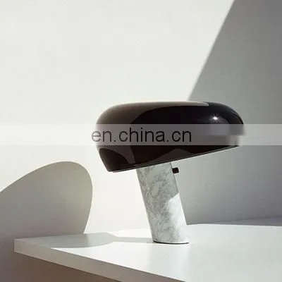 Postmodern Simple Creative Model Room Marble Base Table Lamp for Reading Room or Bedroom photo-3