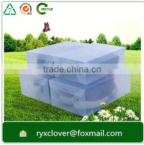 PP Plastic Clear Packaging Shoe Boxes