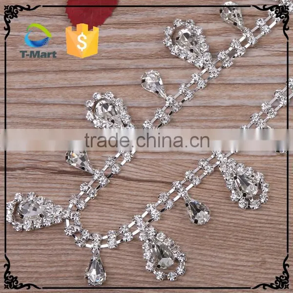 Sew on Rhinestone Chain Wholesale Handmade Crystal Chain Rhinestone Trimming Used for Dresses photo-4
