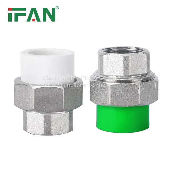 IFAN Manufacturer Plastic PPR Pipe Insert Brass Plumbing Water Tube Union Fittings photo-3