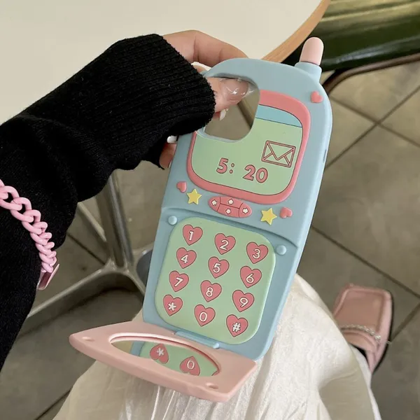 The Three-dimensional PHS Flip Mirror Holder Protects the Shockproof Mobile Accessory Phone 12 13 14 15 Pro Max photo-4