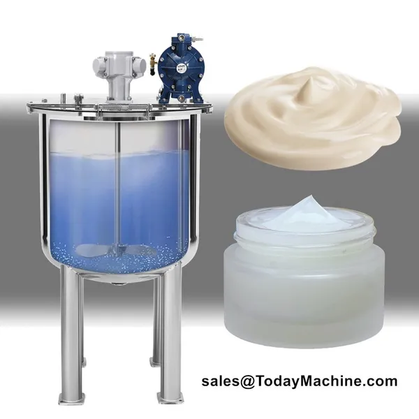 Stainless Steel Homogenizing Mixing Tank Cosmetic Emulsifying Mixing Tank