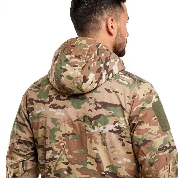 Windbreakers Jacket Camouflage Softshell Hooded Zipper Coat photo-3