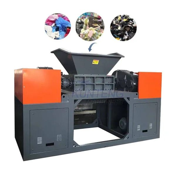 Double Shaft Shredder Sponge Crusher Rubber Used Fabric Polyurethane Eva Pu Eps Foam Shredder Machine EPC
