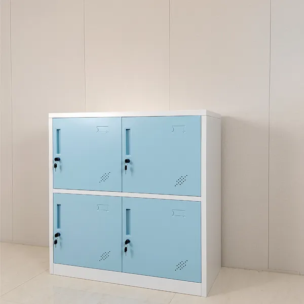 Blue Color Small 4 Doors Steel Locker School Kindergarten Metal Storage Cabinet Locker photo-2