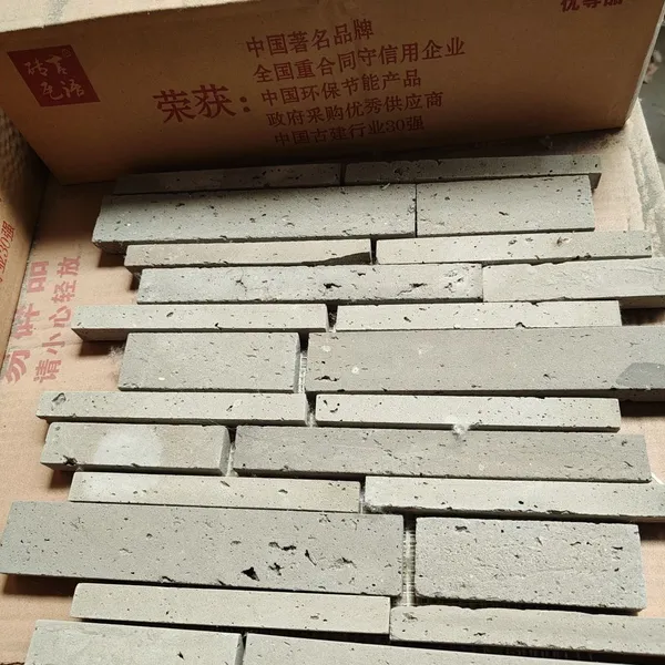 Vintage Style Textured Clay Brick Tile Mosaic Grey Brick Mosaic for Wall Decoration