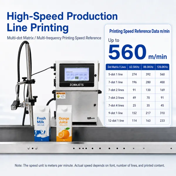 High Speed CIJ Printer for Beverage Cartons Milk Juice Tea and Drink Box Packaging photo-2