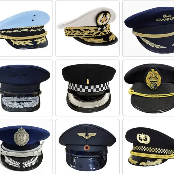Oxford Fabric Security Guard Cap, Breathable Mesh Sides, Hook and Loop Closure, UV Protection