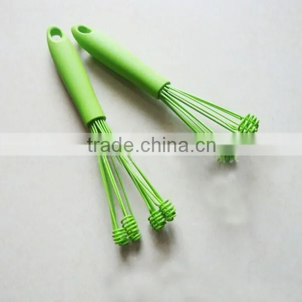 2015 Latest Design Silicone Coated Whisk Kitchen Tools Egg Beater Blender Milk Frother Whisk 12inch Logo Printed Available photo-3