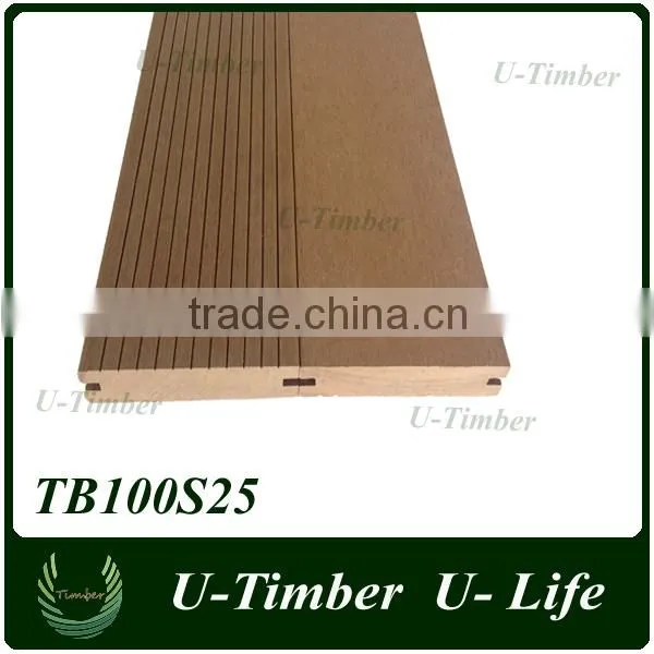 Colourful on Line Embossed Wood Grain Wpc Decking Exported to Europe photo-2