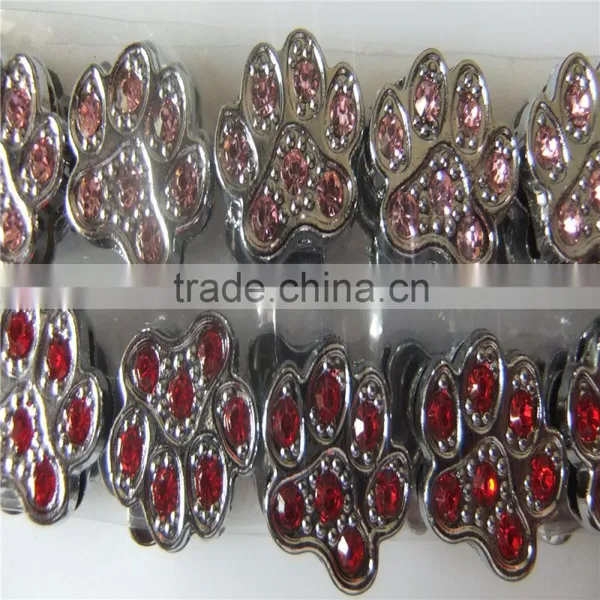 Factory Direct Supply of 10MM Full Diamond Footprints Accesories Paw Slide Charm photo-4