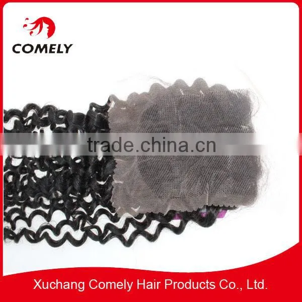 Homeage Top Closure Human Hair Brazilian Hair Lace Closure Deep Wave 4*4 photo-3